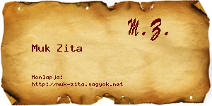 Muk Zita névjegykártya