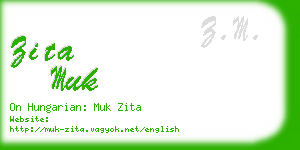 zita muk business card